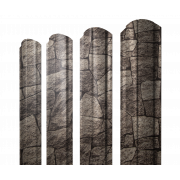 Штакетник Полукруглый Slim фигурный 0,45 Print Elite King Stone TwinColor