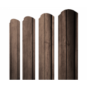 Штакетник Полукруглый Slim фигурный 0,45 Print Premium Almond Wood Fresh