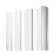 Штакетник Полукруглый Slim фигурный 0,5 Satin RAL 9003 сигнальный белый