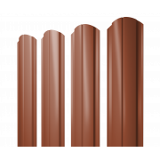 Штакетник Полукруглый Slim фигурный 0,5 Satin RAL 8004 терракота