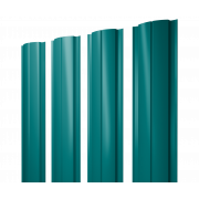 Штакетник Полукруглый Slim с прямым резом 0,45 PE RAL 5021 водная синь