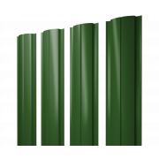 Штакетник Полукруглый Slim с прямым резом 0,45 PE RAL 6002 лиственно-зеленый