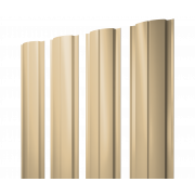 Штакетник Полукруглый Slim с прямым резом 0,45 PE RAL 1014 слоновая кость