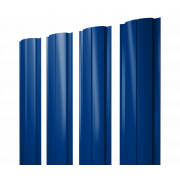 Штакетник Полукруглый Slim с прямым резом 0,45 PE RAL 5002 ультрамариново-синий