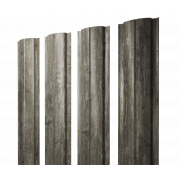 Штакетник Полукруглый Slim с прямым резом 0,45 Print Elite Nordic Wood TwinColor