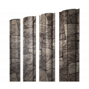 Штакетник Полукруглый Slim с прямым резом 0,45 Print Elite King Stone TwinColor