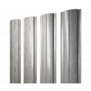 Штакетник Полукруглый Slim с прямым резом 0,45 Print Elite Snow Wood TwinColor