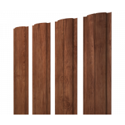 Штакетник Полукруглый Slim с прямым резом 0,45 Print Premium Rowan Fresh TwinColor