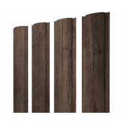 Штакетник Полукруглый Slim с прямым резом 0,45 Print Premium Almond Wood Fresh