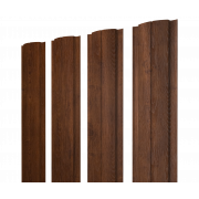 Штакетник Полукруглый Slim с прямым резом 0,45 Print Premium Golden Wood Fresh TwinColor