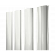 Штакетник Полукруглый Slim с прямым резом 0,5 Satin RAL 9003 сигнальный белый