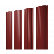 Штакетник Полукруглый Slim с прямым резом 0,5 Satin RAL 3011 коричнево-красный