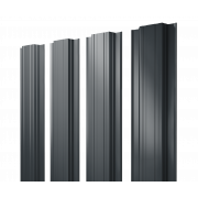 Штакетник Прямоугольный с прямым резом 0,5 Drap TX RAL 7016 антрацитово-серый