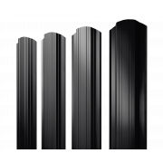 Штакетник Прямоугольный фигурный 0,45 Drap-double TX RAL 9005 черный