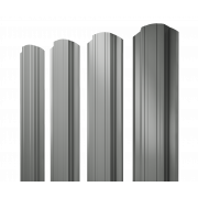 Штакетник Прямоугольный фигурный 0,45 PE RAL 7005 мышино-серый