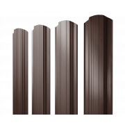 Штакетник Прямоугольный фигурный 0,4 PE-Double RAL 8017 шоколад