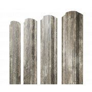 Штакетник Прямоугольный фигурный 0,45 Print Elite Nordic Wood TwinColor