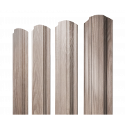 Штакетник Прямоугольный фигурный 0,45 Print Elite White Wood TwinColor