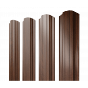 Штакетник Прямоугольный фигурный 0,45 Print Elite Choco Wood TwinColor