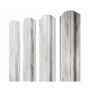 Штакетник Прямоугольный фигурный 0,45 Print Elite Snow Wood TwinColor