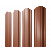 Штакетник Прямоугольный фигурный 0,5 Satin RAL 8004 терракота