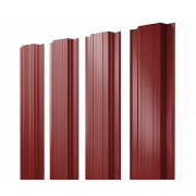 Штакетник Прямоугольный с прямым резом 0,45 PE RAL 3011 коричнево-красный