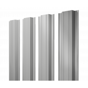 Штакетник Прямоугольный с прямым резом 0,45 PE RAL 9006бело-алюминиевый
