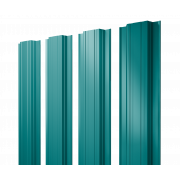 Штакетник Прямоугольный с прямым резом 0,45 PE RAL 5021 водная синь
