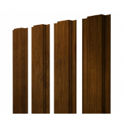Штакетник Прямоугольный с прямым резом 0,45 Print-Double Premium Golden Wood