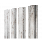 Штакетник Прямоугольный с прямым резом 0,45 Print Elite Snow Wood TwinColor