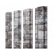 Штакетник Прямоугольный с прямым резом 0,45 Print Elite Fine Stone TwinColor