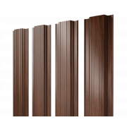 Штакетник Прямоугольный с прямым резом 0,45 Print Elite Choco Wood TwinColor