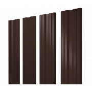 Штакетник Twin с прямым резом 0,45 Drap TwinColor RAL 8017 шоколад