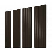 Штакетник Twin с прямым резом 0,5 Drap TX RR 32 темно-коричневый