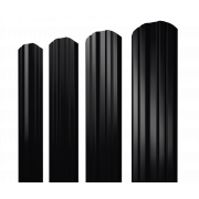 Штакетник Twin фигурный 0,45 Drap-double TX RAL 9005 черный