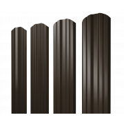 Штакетник Twin фигурный 0,45 Drap-double TX RR 32 темно-коричневый