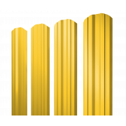 Штакетник Twin фигурный 0,45 PE RAL 1018 цинково-желтый