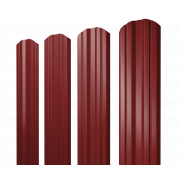 Штакетник Twin фигурный 0,45 PE RAL 3011 коричнево-красный