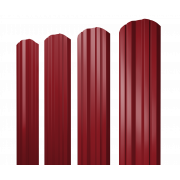 Штакетник Twin фигурный 0,45 PE RAL 3003 рубиново-красный