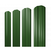 Штакетник Twin фигурный 0,45 PE RAL 6002 лиственно-зеленый