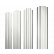 Штакетник Twin фигурный 0,45 PE-Double RAL 9003 сигнальный белый