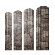 Штакетник Twin фигурный 0,45 Print Elite King Stone TwinColor