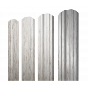 Штакетник Twin фигурный 0,45 Print Elite Snow Wood TwinColor