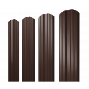 Штакетник Twin фигурный 0,5 PurPro Matt 275 RAL 8017 шоколад