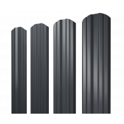 Штакетник Twin фигурный 0,5 PurPro RAL 7024 мокрый асфальт