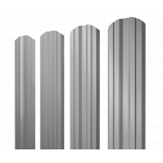 Штакетник Twin фигурный 0,5 Satin RAL 9006бело-алюминиевый