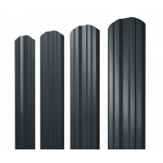Штакетник Twin фигурный 0,5 Satin RAL 7016 антрацитово-серый