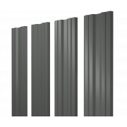 Штакетник Twin с прямым резом 0,45 PE RAL 7005 мышино-серый