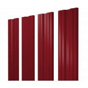 Штакетник Twin с прямым резом 0,45 PE RAL 3003 рубиново-красный