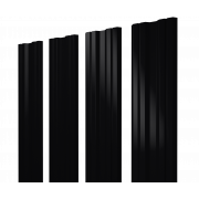 Штакетник Twin с прямым резом 0,5 PurPro RAL 9005 черный